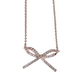 NWOT | Lauren Conrad | Rose Gold Dainty Bow Necklace